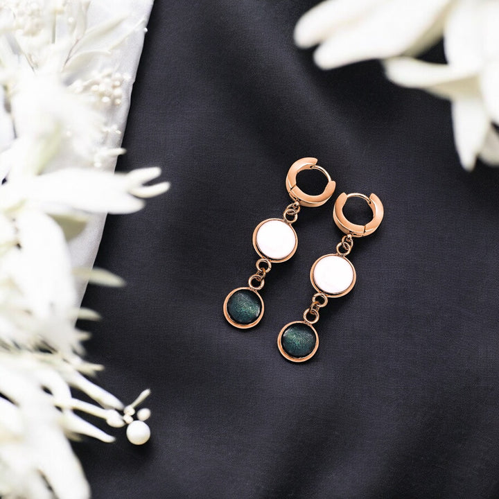 White Pearl Orbit Hoops