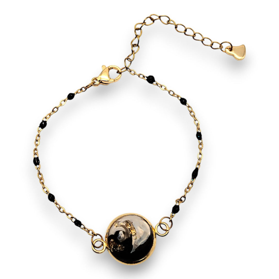 Noir Charm - Emaille-Kette