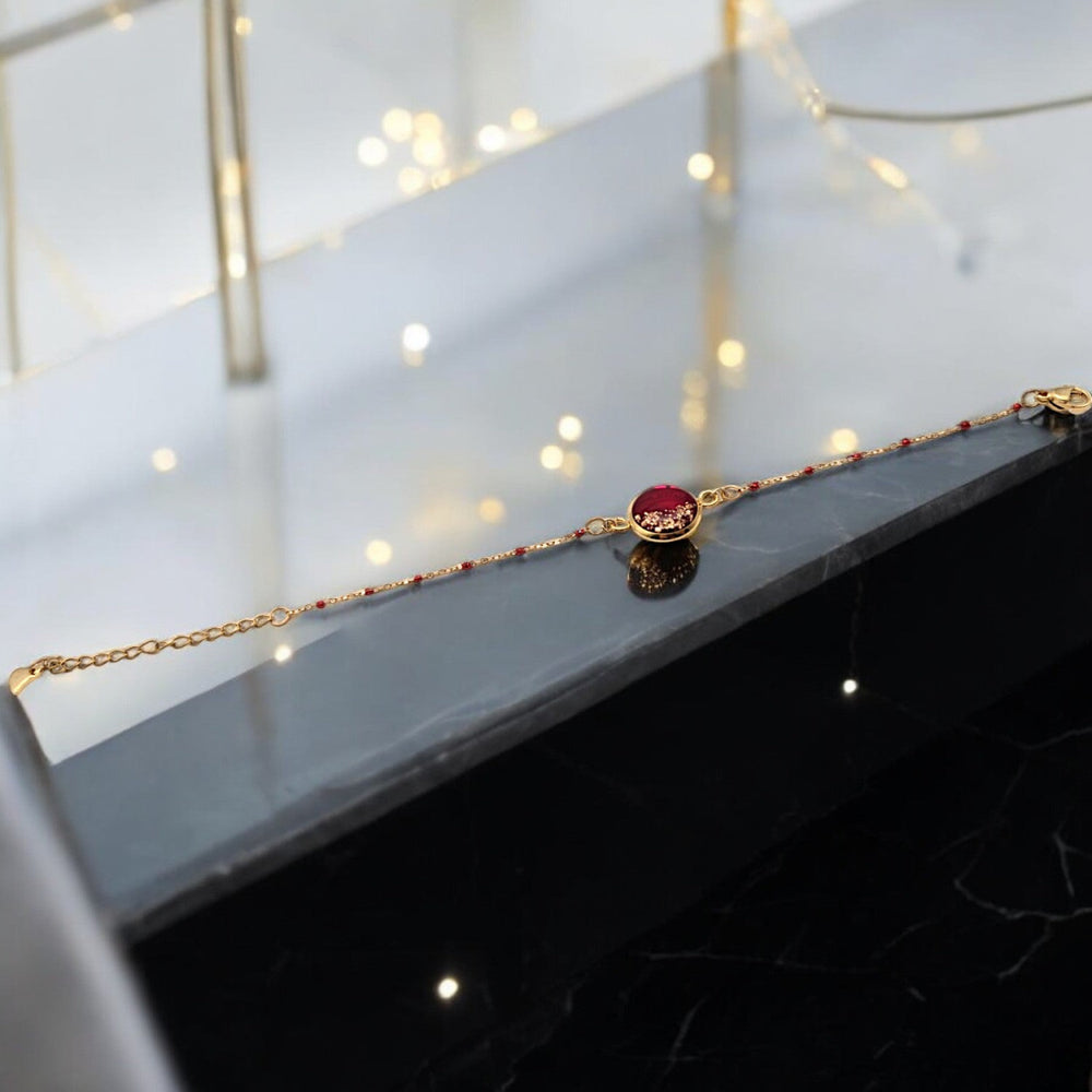 Ruby Gold - Emaille-Kette