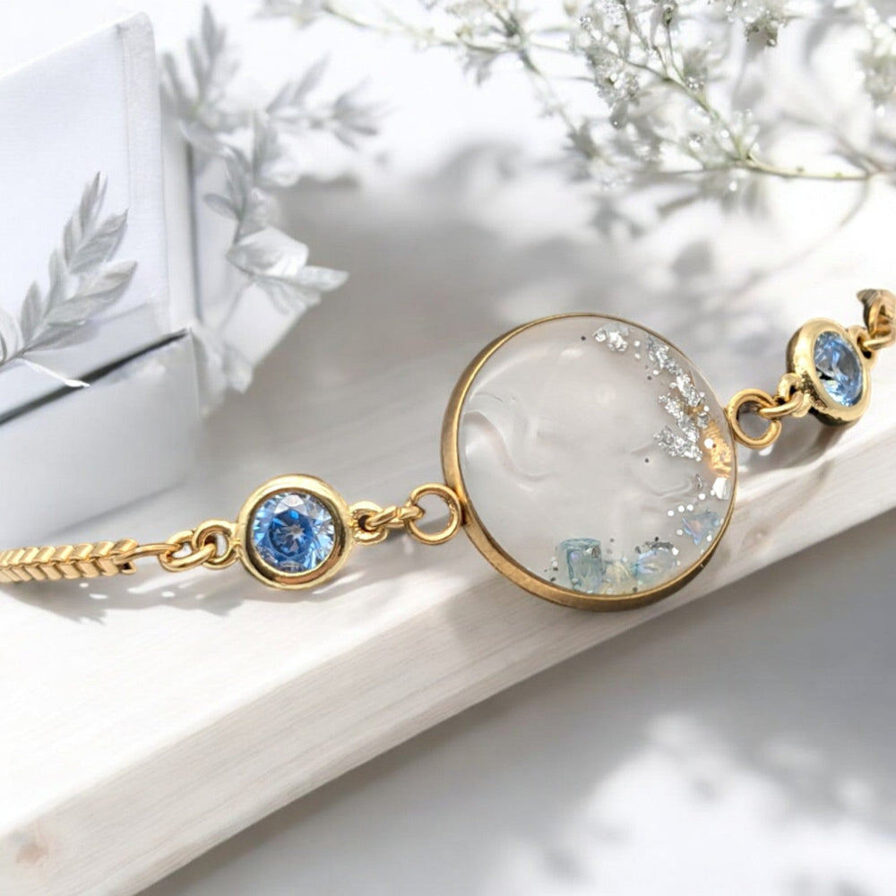 White Blue Crystal - Venezianerkette