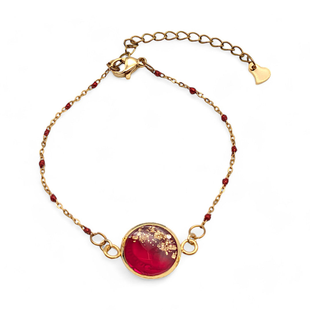 Ruby Gold - Emaille-Kette