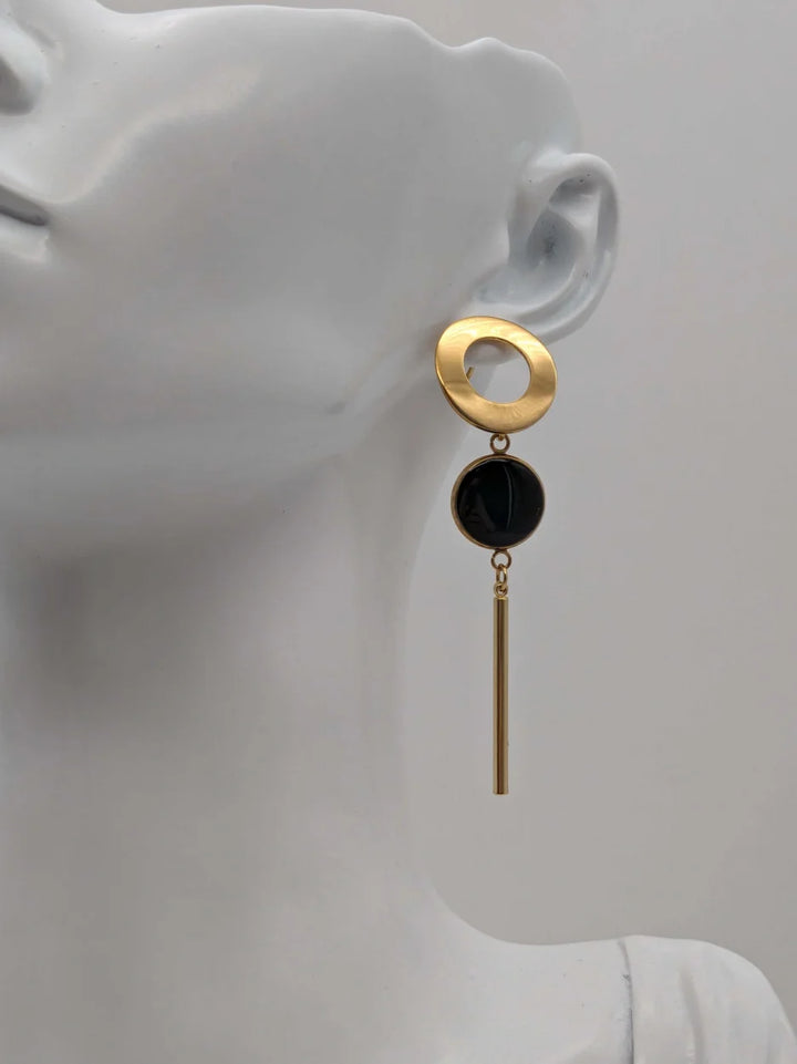 Black Gold Pendant - Ohrstecker