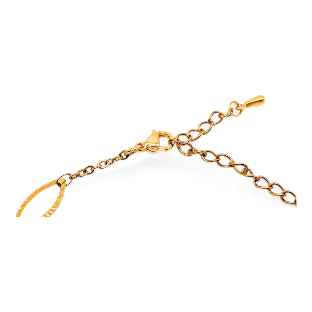 Gold Glitter Charm - Gliederkette