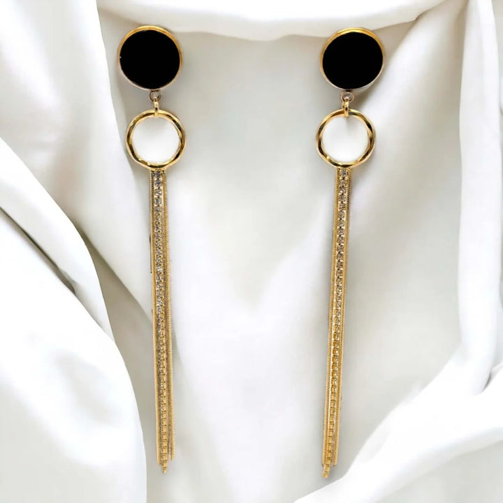 Midnight Tassel Studs - Ohrstecker