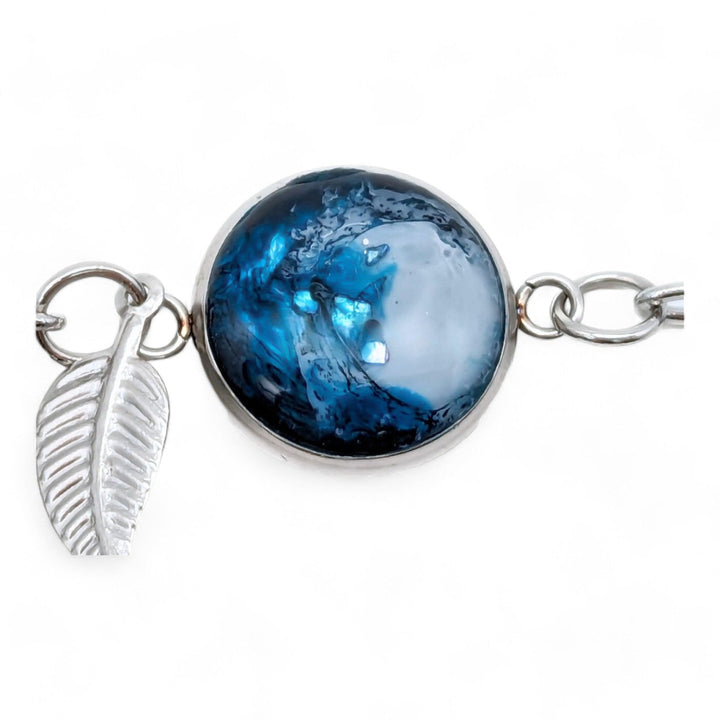 Ocean Breeze Charm - Double-Layer (Paperclip/Emaille-Perlenkette)