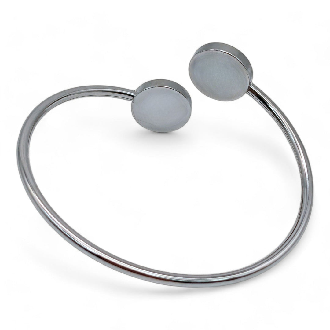 Silver Petal Bangle - Biegearmreif